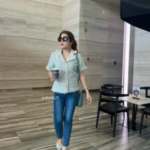 ✨เสื้อปกเทเลอร์ แขนสั้น✨