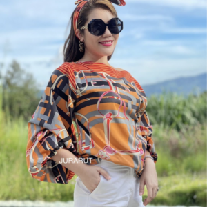 ✨เสื้อคอปาดแขนบอลลูน✨