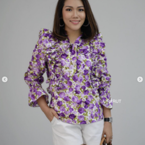 ✨เสื้อแขนยาว คอวีผูกโบว์ ✨