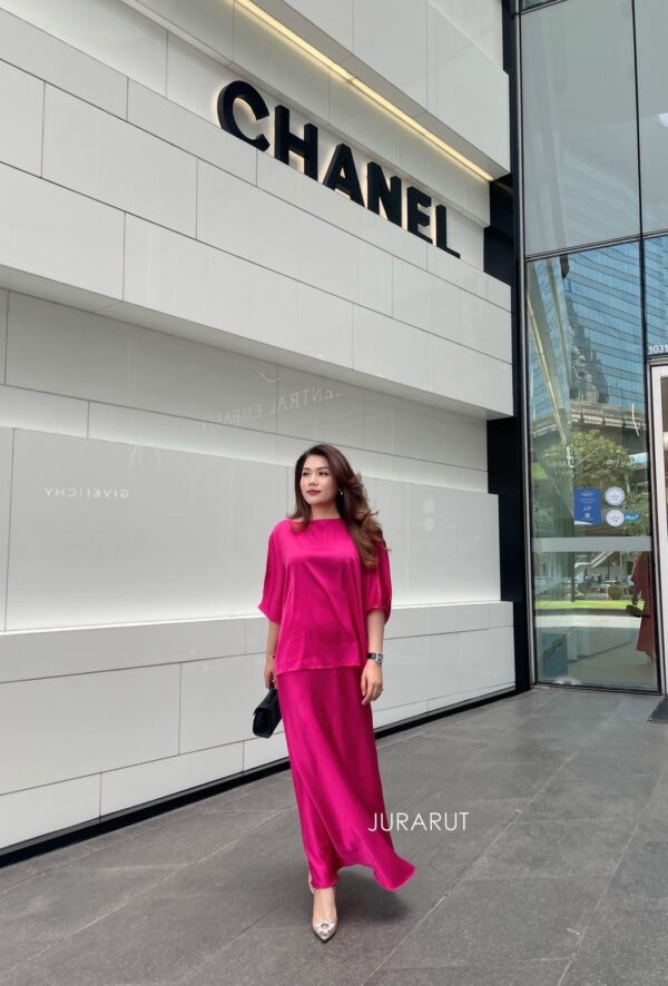 ✨เสื้อคอปาดเล็ก แขนค้างคาว✨ - Image 7